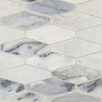 Sublimity Cirrus Storm, Elongated Hexagon, Straight Edge, Honed