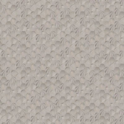 GeoMetal - Nickel, Hexagon, 3X3, Satin