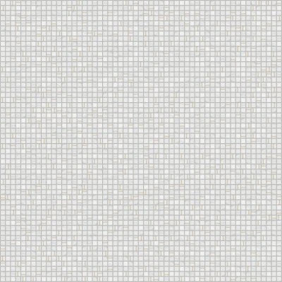 Ferrara 1" x 1" Honed Marble Mosaic Tile with Brass in Bianco