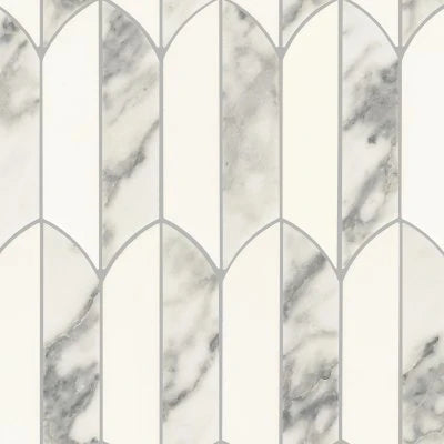 Eclessia Marble Arabescato Argento Blend, Feather, Polished