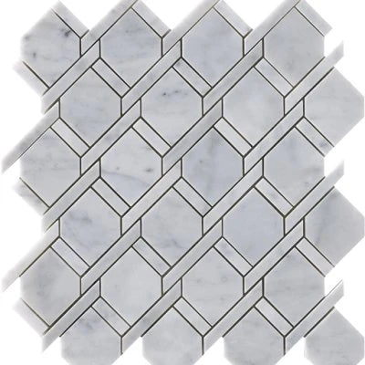 Natural Stone Carrara Rope Mosaic