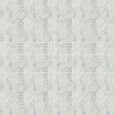 Monet Honed Marble Mosaic 6 Tile in White Carrara