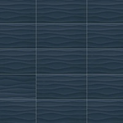 Multitude Nostalgic Blue, Rectangle, 12X24, Wave, Textured