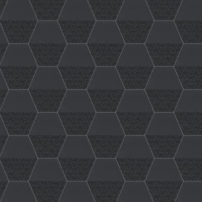 RHYTHM BLACK HEX PATTERN MATTE 11X13-POR