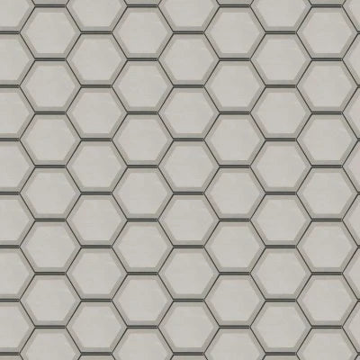 Allora 8.5" x 10" Matte Telaio Hexagon Deco Porcelain Tile