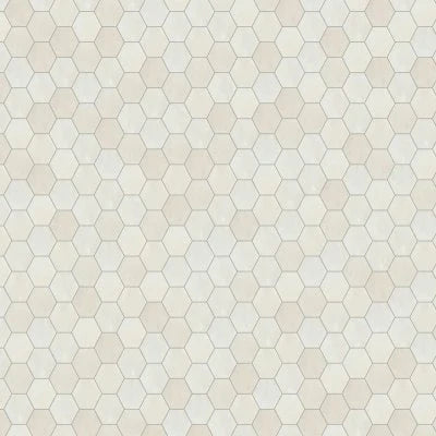 Celine 4" Hexagon Glossy Porcelain Floor & Wall Tile in White