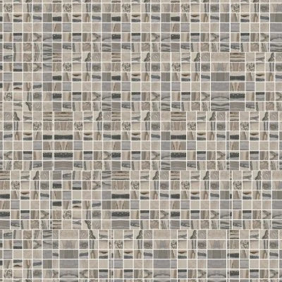 Exotic Stone Fossil Polished 2x2 Mosaic