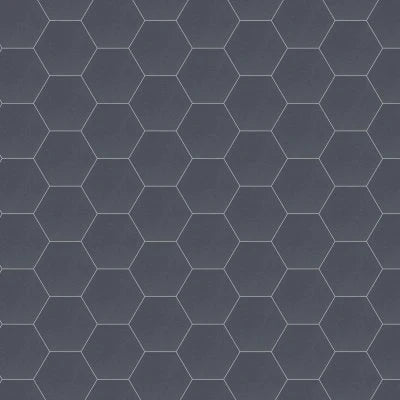 Inyo - Indigo, Hexagon, 8, Microban, Satin