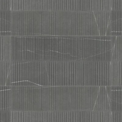 Nomade 24"x48" Parallelo Deco Matte Porcelain Tile in Noir