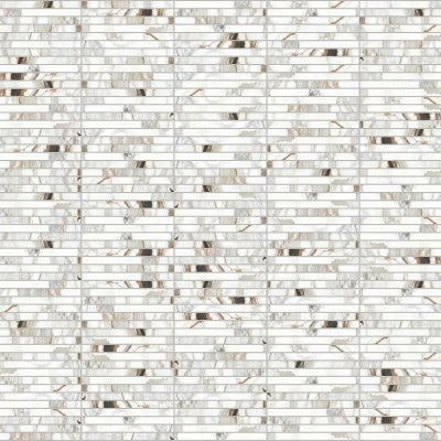 Prati 1" x 12" Honed Porcelain Mosaic in Calacatta Macchia Vecchia
