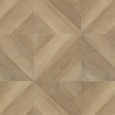 Antique 24" x 24" Wood Look Matte Porcelain Tile in Clay