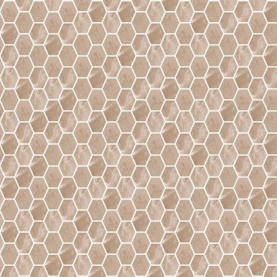 MOSAIC SALT STONE TERRA HEXAGON (12X14 SHEET)