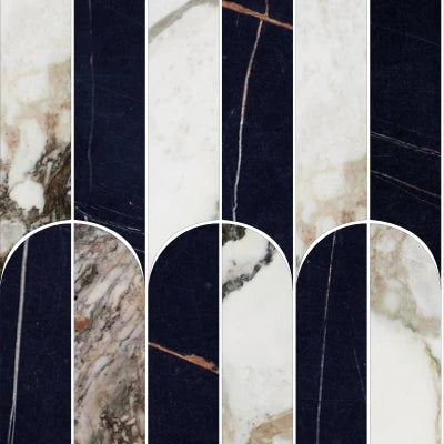 MOSAIC KOBE CALACATTA VIOLA NAT. QUILL (9X12.5 SHEET)