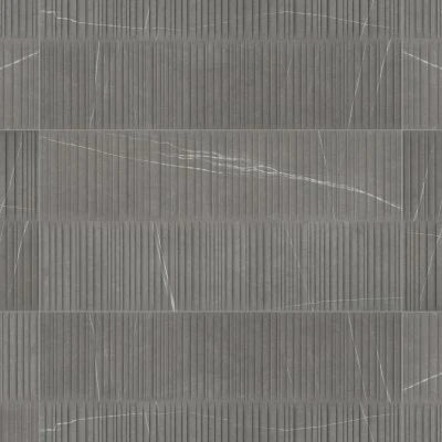 Nomade 24"x48" Parallelo Deco Matte Porcelain Tile in Argent
