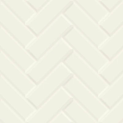 Hawthorne - Refined White, Rectangle, 8X24, Bevel, Glossy
