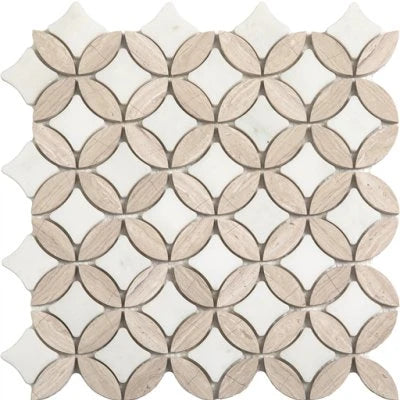 Natural Stone Light-Mix Superellipse Mosaic