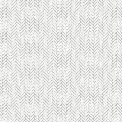 Le Cafe 1" x 3" Herringbone Glossy Porcelain Mosaic Tile in White