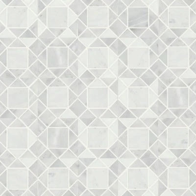 Monet Honed Marble Mosaic 2 Tile in Oriental White