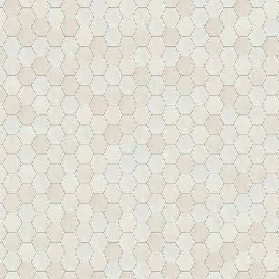 Celine 4" Hexagon Glossy Porcelain Floor & Wall Tile in White