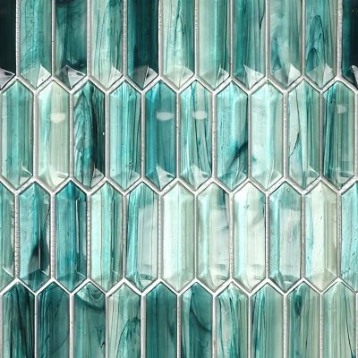Tortuga Turquoise Natural Picket Mosaic