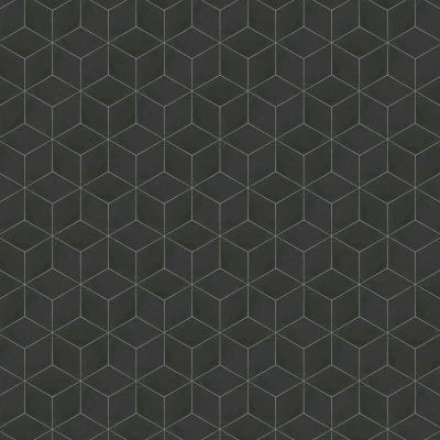 Allora 7.5" x 12.75" Rhomboid Matte Porcelain Tile in Solid Black