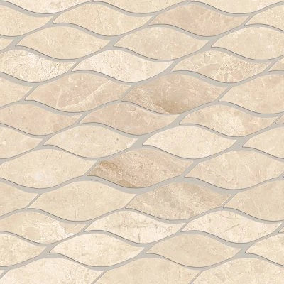 Marble Meili Sand, Wave, Straight Edge, Polished