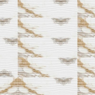 CRASH BEIGE GLOSSY 12X36 WAVE RECT. (WALL ONLY) 14.53 SQ'F PER BOX