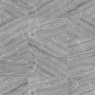 Gemma 12" x 24" Polished Porcelain Field Tile in Grey Onyx