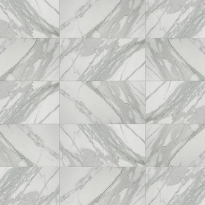 Calacatta 12" x 24" Honed Marble Tile in White
