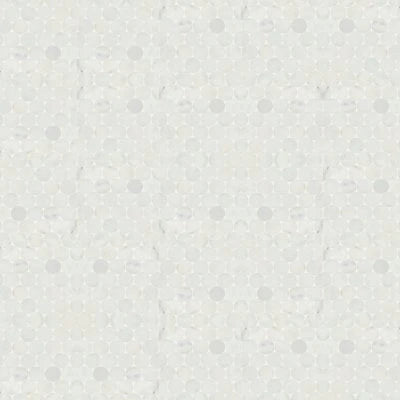 Monet Honed Marble Mosaic 10 Tile in Oriental White