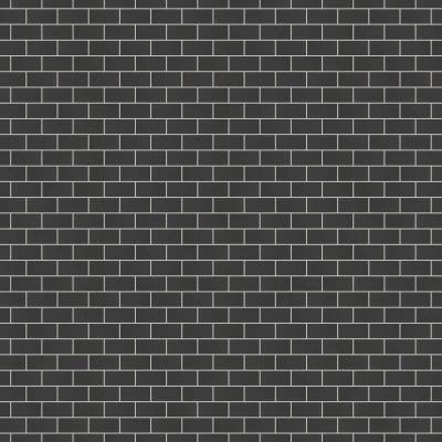 Le Cafe 2" x 4" Off Set Mesh Mount Matte Porcelain Mosaic Tile in Black