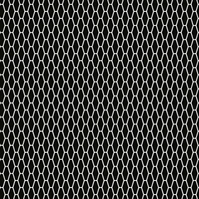 MOSAIC ARTISAN PLUS BLACK GLOSSY ELONGATED HEXAGON (11X10.5 SHEET)