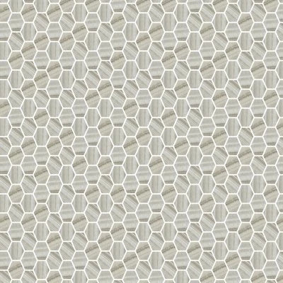 Onyx Silver Natural Hex Mosaic