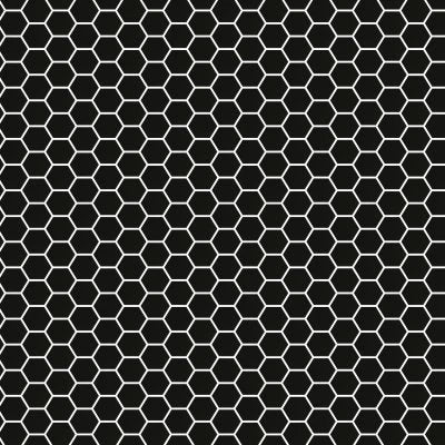 MOSAIC ARTISAN PLUS BLACK SATIN MATTE HEXAGON (12.5X11 SHEET)