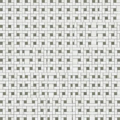 Dolomite White Polished Pinwheel Mosaic