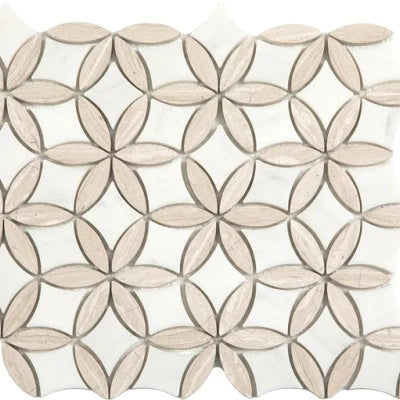 Natural Stone Paper-White Flora Mosaic