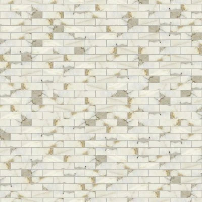 Classic 2.0 2" x 6" Floor & Wall Mosaic in Calacatta Oro