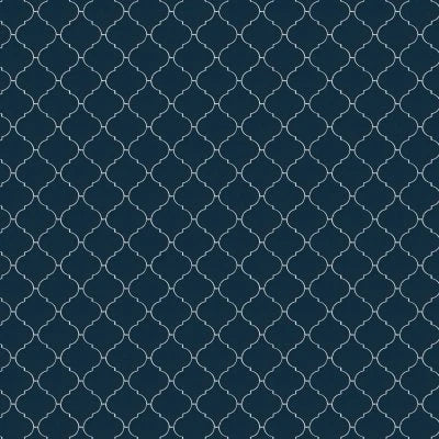 Playscapes - Midnight Blue, Arabesque, 6, Undulated, Glossy (PS76)