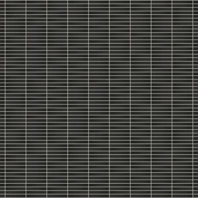 Le Cafe 1" x 6" Straight Stack Matte Porcelain Mosaic Tile in Black