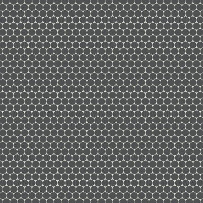 Marin 2" Penny Round Matte Porcelain Mosaic in Black Sea