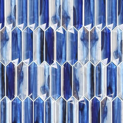 Tortuga Azure Natural Picket Mosaic