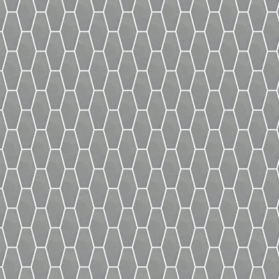 ARTISAN GREY GLOSSY 3X8 ELONGATED HEX