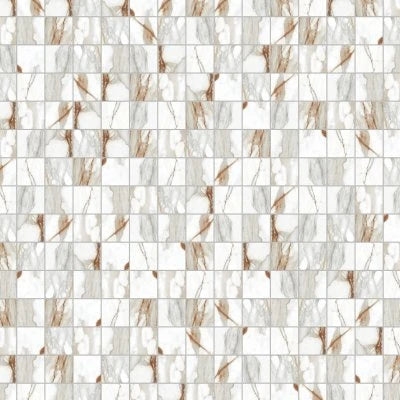 Prati 4" x 4" Honed Porcelain Mosaic in Calacatta Macchia Vecchia