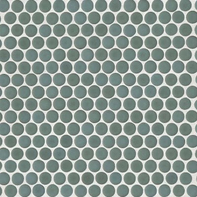 360 3/4" x 3/4" Penny Round Matte Mosaic Tile in Silver Sage